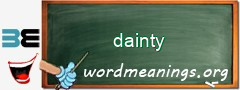 WordMeaning blackboard for dainty